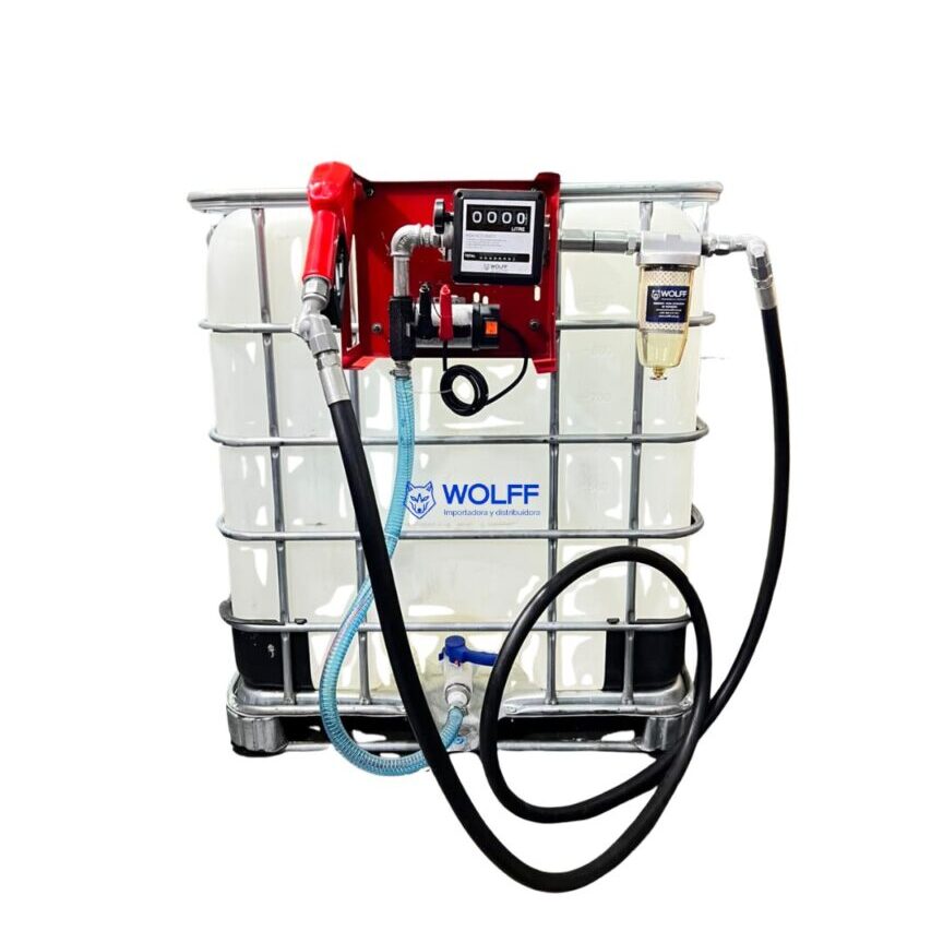 TANQUE PARA DIÉSEL 1000 LITROS CON BOMBA 12V 40 LPM