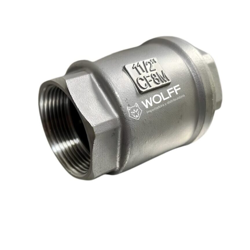 VÁLVULA DE RETENCIÓN PARA COMBUSTIBLES DE ACERO INOXIDABLE 1½″ Y 2″ – BRACHMANN – 1000 WOG*
